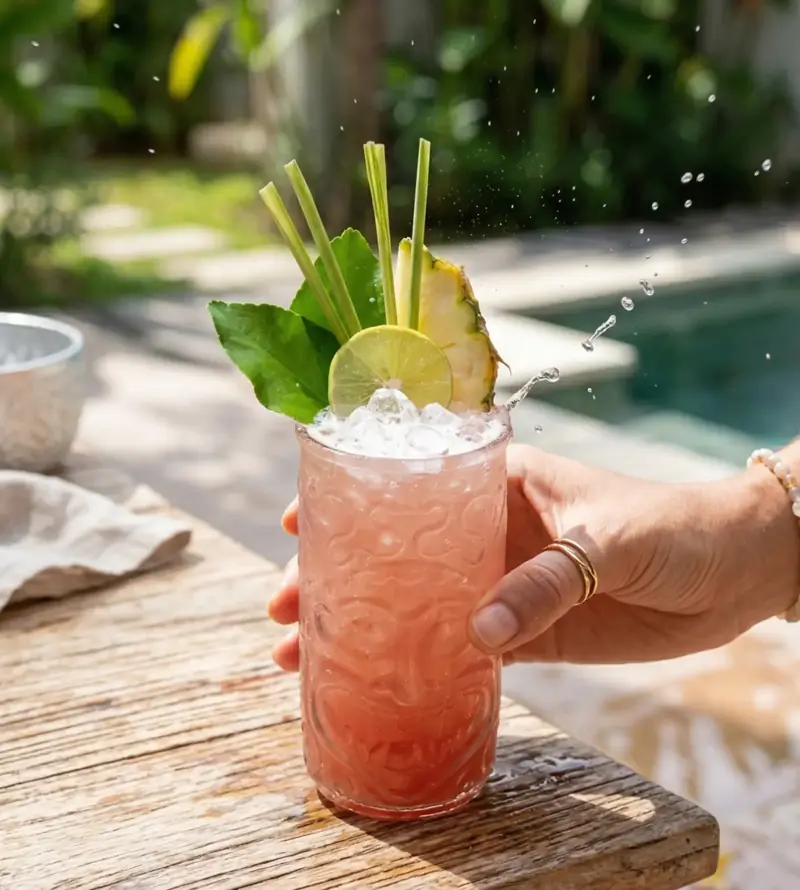 Pink cocktail at JUZE