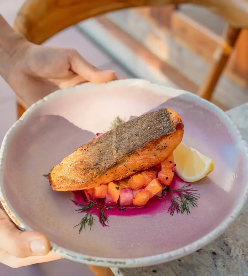 Salmon dish at JUZE