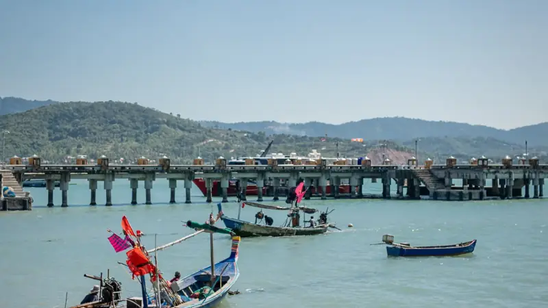 Fishing boats at Bangrak pier, Koh Samui
